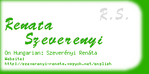 renata szeverenyi business card